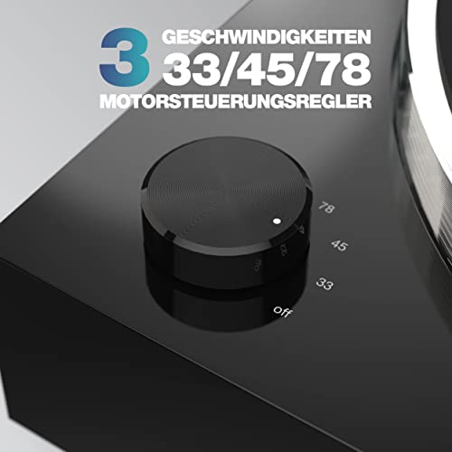Reloop Turn X - Giradiscos HiFi Premium incl. cápsula Ortofon 2M Blue, accionamiento directo Super High Torque, control preciso de la rotación, 3 velocidades