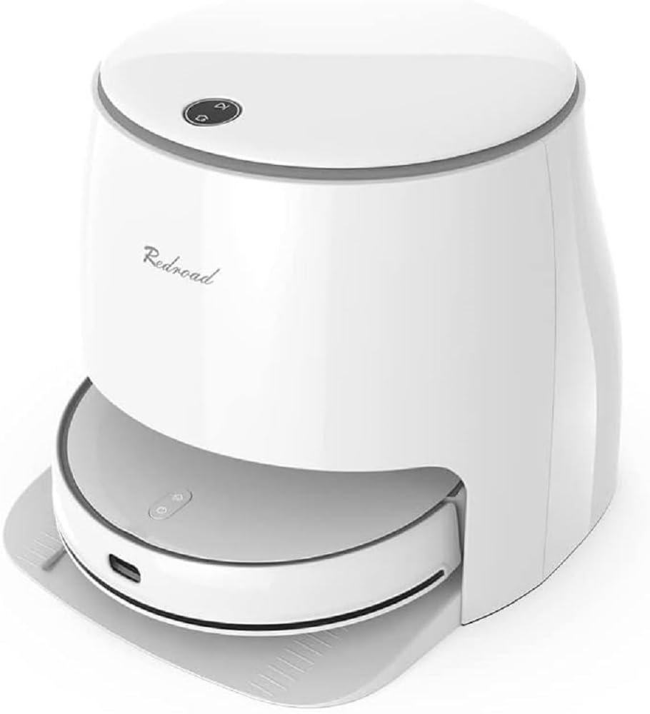 Redroad G10 Robot Aspirador con función de Limpieza, Robot Aspirador con Base autolimpiante, fregona automática, Limpieza con Agua electrolizada, depósito de Agua de 4,5 l y depósito de Aguas