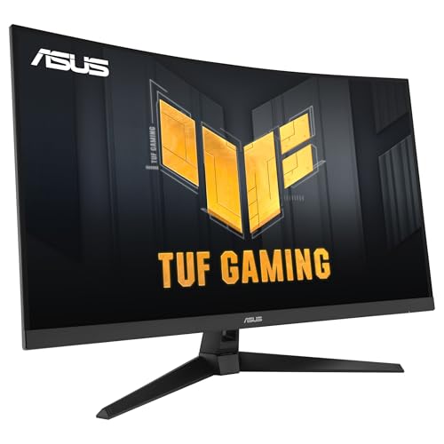 ASUS TUF Gaming VG32VQM5B - Monitor de 31,5", Full HD, Curvo, 250 Hz (OC), ELMB Sync, FreeSync Premium, Tiempo de Respuesta de 0,5 ms, 120% sRGB, DisplayWidget Center