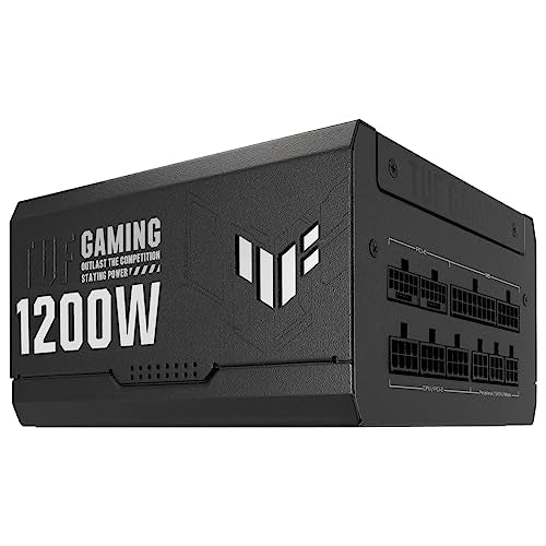 ASUS TUF Gaming 1200W Gold - Fuente de Alimentación (Compatible con ATX 3.1, Certificado 80+ Gold, Componentes de Grado Militar, Doble Rodamiento, Ventilador Axial-Tech, Revestimiento de PCB)