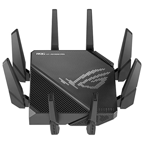 ASUS ROG Rapture GT-AX11000 Pro - Router Gaming WiFi 6 extensible de triple banda, puertos 10G y 2.5G, ASUS RangeBoost Plus, triple nivel de aceleración de juegos, seguridad de red, AiMesh