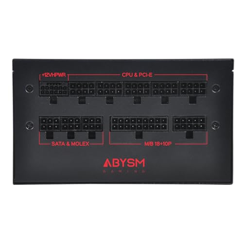 ABYSM Gaming Fuente de alimentación MORPHEO GX5 – 850 W ATX 3.1, 80 Plus Gold, Totalmente Modular, Conexión PCIe 5.1 16P