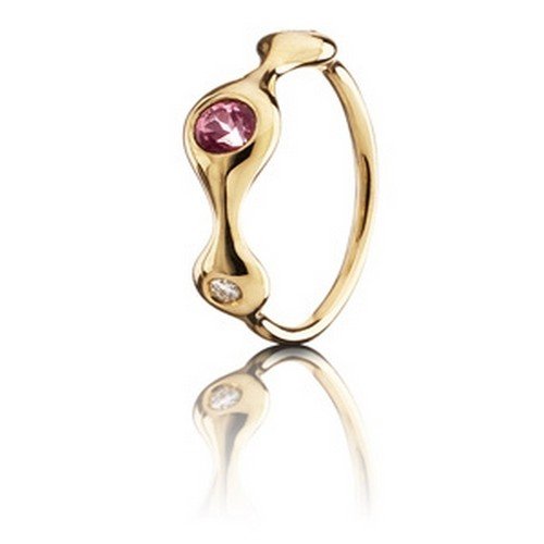 Pandora 970114MX6-60 - Anillo de oro amarillo de 18 quilates, talla 20 (19,1 mm)