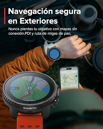 SUUNTO Vertical Reloj Deportivo - Smartwatch GPS, GPS de Doble Frecuencia, Mapas sin Conexión Gratuitos, Autonomía de hasta 50 Días, Carcasa Resistente Militarmente, Resistente al Agua hasta 100m