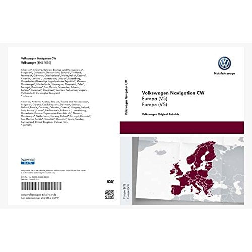 Volkswagen 2e0051859p DVD-ROM para Sistema de navegación CW Europa (V5)