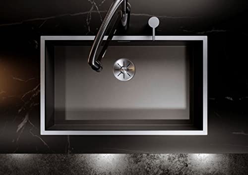 Blanco 526246 Fregadero de Cocina, Acero Inoxidable Dark, 700mm-ohne Armaturenbank