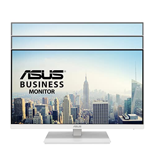 Asus VA24EQSB-W - Monitor Profesional de 23.8 Pulgadas, Full HD, IPS, Sin Marco, 75 Hz, Sincronización Adaptativa, Luz Azul Baja, Sin Parpadeos, Diseño Ergonómico, Montaje en Pared