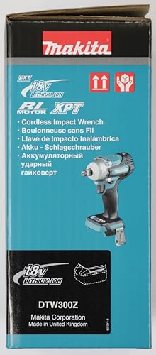 Makita DTW300Z - Llave de impacto bl 18v lxt 330nm 1/2", Negro, One size