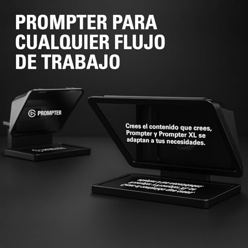 Elgato Prompter XL - Teleprompter Profesional con Pantalla Desmontable, Monitor videoconferencia, para cámaras DSLR, mirrorless, Studio - conexión USB‑C 3.2, para PC & Mac