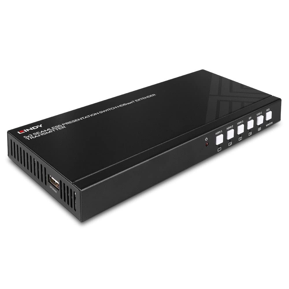 Lindy 38338 Extensor y conmutador Fluido HDBaseT de 5 Puertos, transmisor