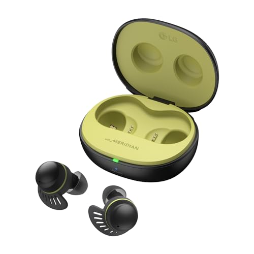 LG Electronics LG Tone Free Fit DTF7Q Auriculares intraurales Bluetooth, con Sistema Meridian, ANC cancelación Activa de Ruido y UVnano+, Negro