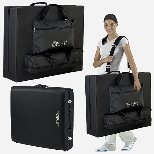 Master Massage Banco de Masaje portátil Plegable con cojín Musical, Negro, 71 cm
