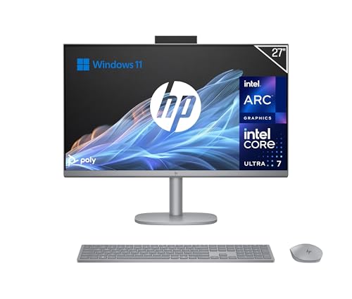HP Pavilion 27-ca2002ss Todo en uno - Ordenador de 27" Full HD (Intel Core i7-13700T, 16GB RAM, 1TB SSD, Gráficos NVIDIA GeForce RTX 3050, Windows 11 Home) Plata y Blanco