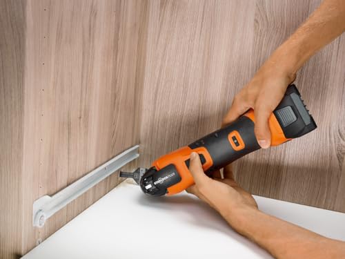 FEIN Multimaster a batería AMM 500 Plus Top 4.0 Ah AS, MultiTool con rápida velocidad, más de 30 accesorios para serrar en madera, metal y lijar, Compatible con baterías AMPShare/Bosch Professional