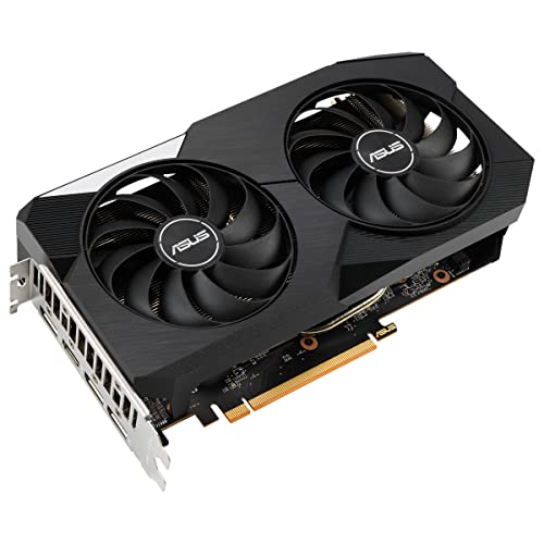 ASUS Dual AMD Radeon RX 6600 XT OC Edition 8GB GDDR6 - Tarjeta Gráfica Gaming (AMD RDNA 2, PCIe 4.0, 8GB GDDR6, HDMI 2.1, DisplayPort 1.4a, Ventilador Axial-Tech Design, Tecnología 0db)
