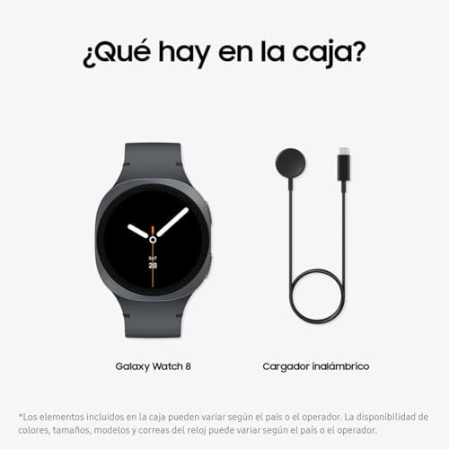 Samsung Galaxy Watch8, 40mm, Bluetooth, Galaxy AI, Smartwatch, Procesador 3 NM, Asistente de Salud y Sueño, Seguimiento Deportivo, Garantía 3 Años + 1 año Extra, Gris Oscuro (Versión Española)