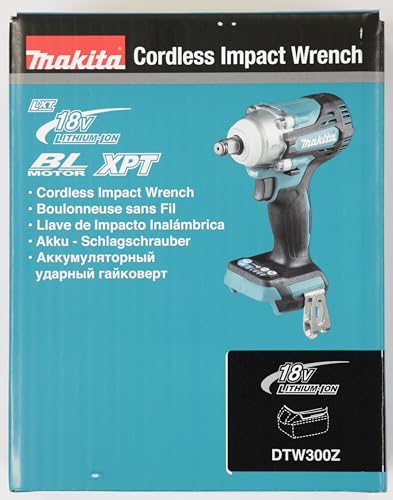 Makita DTW300Z - Llave de impacto bl 18v lxt 330nm 1/2", Negro, One size