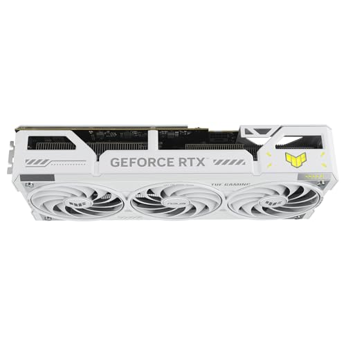 ASUS TUF Gaming GeForce RTX 5070 Ti 16 GB GDDR7 White OC Edition Tarjeta gráfica Gaming (PCIe 5.0, HDMI/DP 2.1, 3,125 Ranuras, Grado Militar, Revestimiento Protector, Ventiladores Axial-Tech)