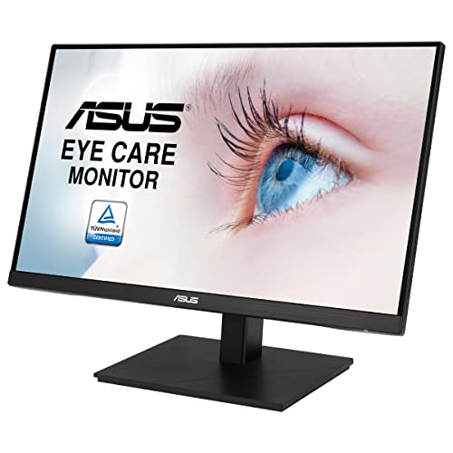 ASUS VA27EQSB - Monitor Eye Care (27 Pulgadas, Full HD, IPS, sin Marco, 75 Hz, Adaptive-Sync, luz Azul de Baja Intensidad, antiparpadeo, diseño ergonómico, Puede montarse en la Pared)