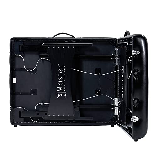 Master Massage Galaxy - Camilla de Masaje Plegable (71 cm, Patas de Madera, Bolsa de Transporte), Negro