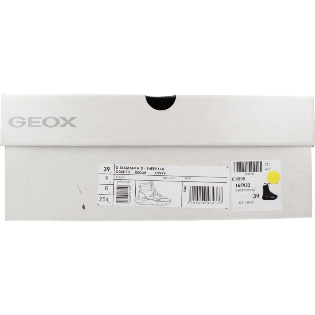 Geox D Diamanta D, Bota de Tobillo Mujer, Negro, 41 EU