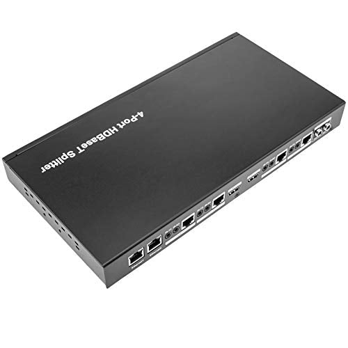 BeMatik - Extensor HDMI UltraHD 4K 2K FullHD 1080p Cat.5e Cat.6 HDBaseT HDBT 100m - Transmisor 4 Puertos (HB046)