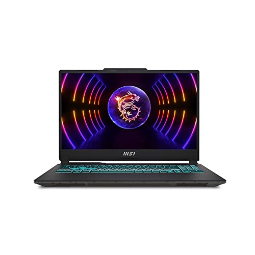 Msi Cyborg 15 A13VE-840XES Ordenador Portátil Gaming 15.6" FHD 144Hz (Intel Core i5-13420H, 16GB RAM, 512GB SSD, RTX 4050-6GB, Sin Sistema Operativo) Negro Traslucido, Teclado QWERTY Español