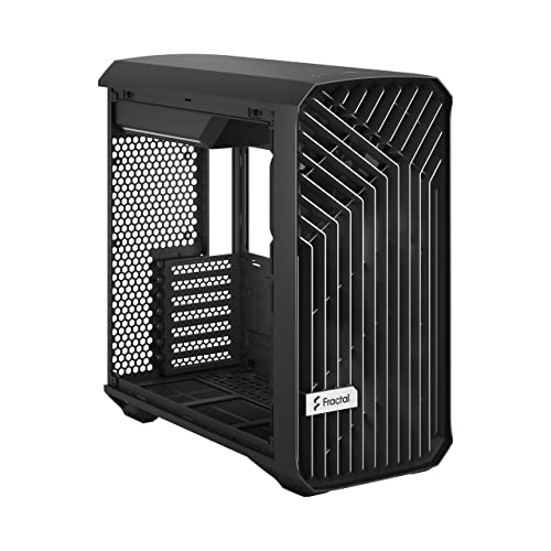 Fractal Design Torrent Compact Black - Solid Side Panel - Open Grille for Maximum Air Intake - Two 180mm PWM Fans Included - Type C - ATX Airflow Mid Tower PC Gaming Case