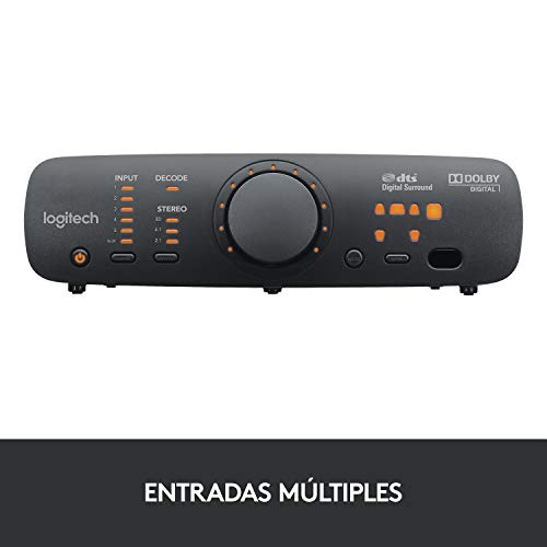Logitech Z906 5.1 Sistema de Altavoces Sonido Envolvente THX, Certificado Dolby and DTS, 1000 W de Pico, Multi-Dispositivos, Entradas Audio Múltiples, Enchufe UK, PC/PS4/Xbox/TV, Color Negro