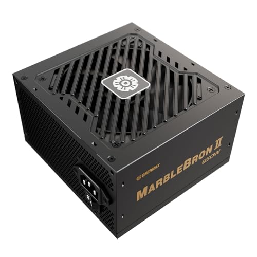 ENERMAX MARBLEBRON II - Fuente de alimentación Modular para Videojuegos (650 W, 3.1 ATX, Cable de Manga Individual, Bronce 80Plus, Ventilador FDB silencioso de 120 mm, Condensador de CC a CC con