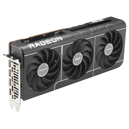 ASUS Prime Radeon RX 9070 XT OC Edition, Tarjeta gráfica (PCIe 5.0, HDMI/DP 2.1, diseño de 2,5 Ranuras, Ventiladores axial-Tech, rodamientos de Ventilador de Doble Bola, BIOS Doble, GPU Guard)