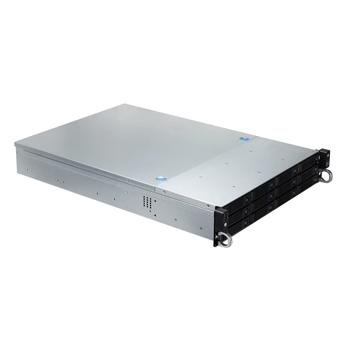 UNYKAch Caja Rack HSW6212 Hot Swap (Sustitución de Bahías en Caliente) 2U, ATX, 12 Bahías Compatibles con Discos de 3,5″ o 2.5”, 4 Ventiladores de 80 mm, 2 USB 2.0