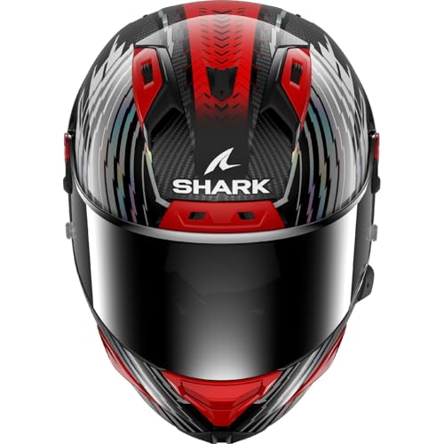 SHARK, Casco Moto Integral AERON EDGY Carbon Red Chrome DRU, S