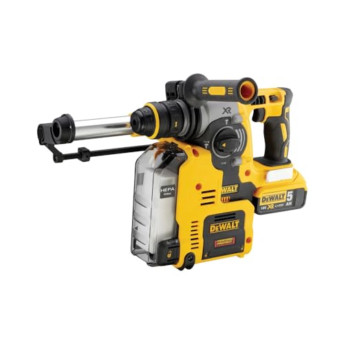 DeWalt DCH275P2-QW 18V - XR LI-ION - Martillo Electroneumático sin escobillas XR 18V SDS Plus 2,1J Li-Ion 5,0Ah QCC + Sistema de extracción de polvo
