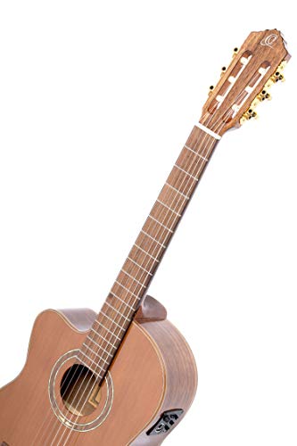 Ortega RCE159MN-L - Guitarra electroacústica (para zurdos, tamaño 4/4)