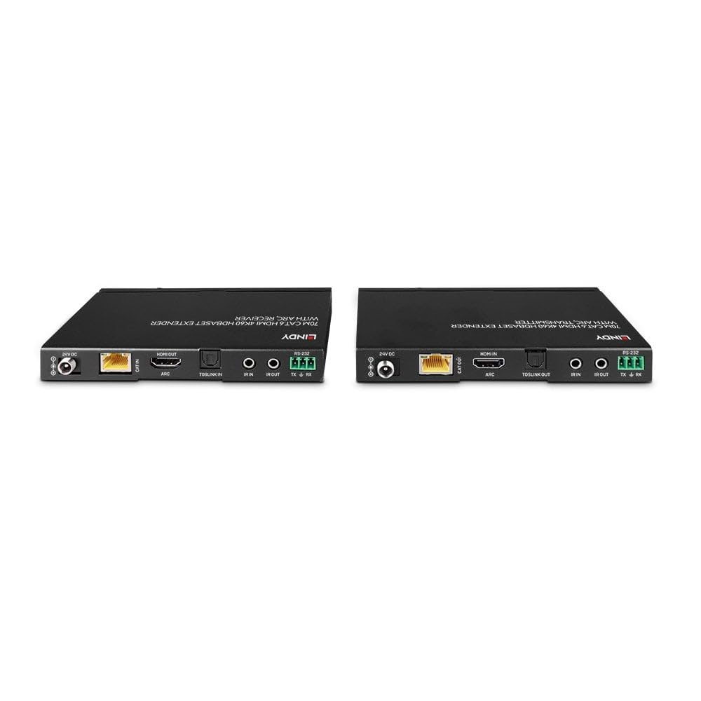Lindy 38349 Extensor HDMI 4K60, audio, IR y RS-232 Cat.6 HDBaseT con ARC