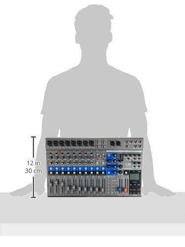 Zoom LiveTrack L-12 Mixer digital & grabador multipista, para música, podcasting y más, 12 entradas/14 canales de grabación en SD, interface de audio 14-in/4-out, 5 salidas de auriculares