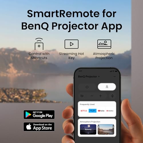 BenQ TK705STi Proyector 4K HDR de Tiro Corto, 3000 lúmenes ANSI, Google TV con Netflix, HDMI 2.1, Baja Latencia, Pantalla de 150" para Cine en Casa