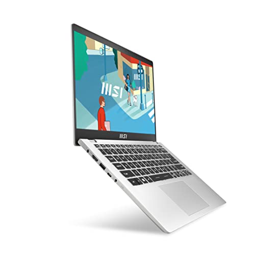 MSI Modern 14 C13M-447XES - Ordenador portátil Ultraligero 14" FHD (Raptor Lake i5-1335U, 16 RAM, 512GB SSD, Iris Xe Graphics, Sin Sistema operativo) Urban Silver - Teclado QWERTY español