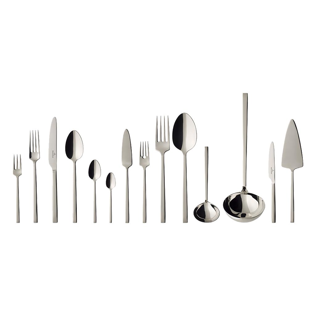 Villeroy and Boch 113 Piezas La Classica Juego de Cubiertos para el Almuerzo, Plateado