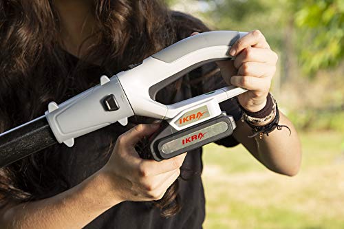 IKRA tijeras cortasetos telescópico a batería ICPH 2040, incl. 2x batería, cargador rápido y cinta de hombro