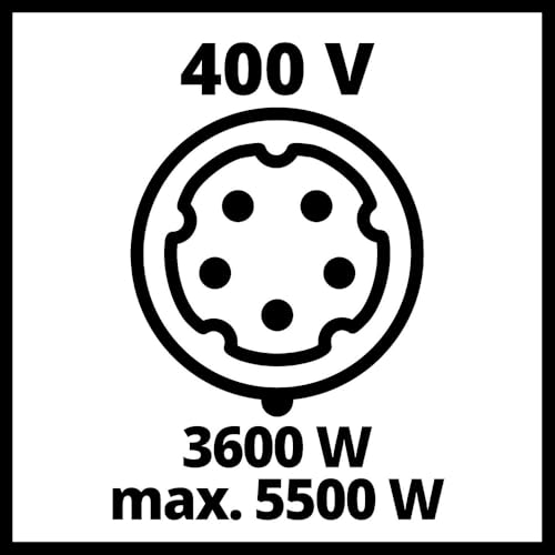Einhell Generador eléctrico (gasolina) TC-PG 55/E5 (máx. 3600 W, motor de 4 tiempo robusto y de bajas emisiones, tomas 2 x 230V + 1 x 400V, 25 L tanque, AVR / fusible de bajo nivel de aceite)