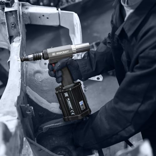 Rodcraft RC6758 - Remachadora de Tuercas ciegas M3 – M12 de Todos los Materiales, Fuerza de sujeción 24 kN, Auto-enroscamiento y Ajuste preciso de la Carrera