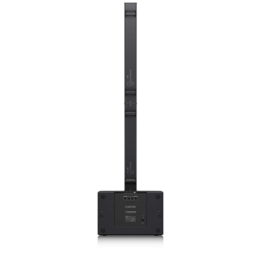 Turbosound iNSPIRE iP3000 Altavoz de columna alimentado de 2000 vatios con subwoofer de 2 x 12", 18 controladores de neodimio