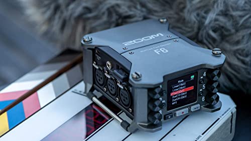 Zoom F6 Grabadora profesional de campo, grabación a 32 bits con coma flotante, 6 canales, convertidores Dual AD, 6 entradas XLR con bloqueo, timecode, modo Ambisonics, alimentado por pilas/batería