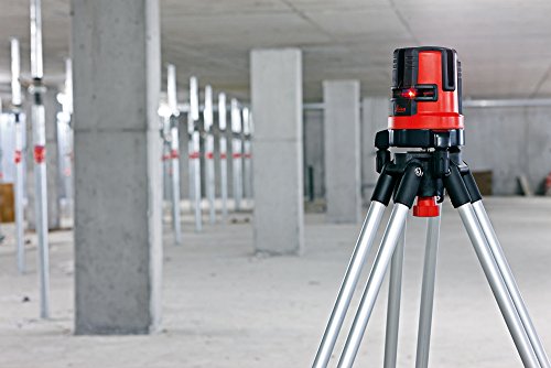 Leica Lino L4P1: Nivel láser multi-línea con batería Li-Ion y cargador en estuche (láser rojo, alcance de trabajo: 15 m)