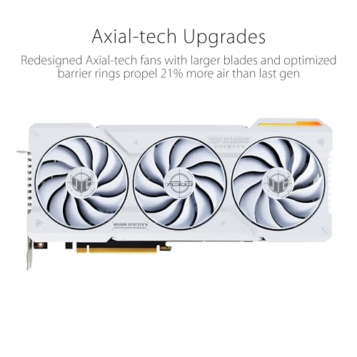 ASUS Tarjeta Grafica TUF GEFORCE RTX 4070 TI Super Gaming | 12GB | GDDR6X | DLSS3 | White