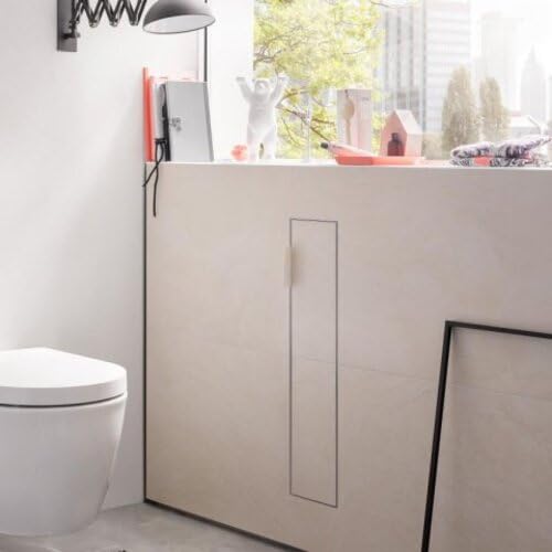 Emco asis Plus-Módulo de Inodoro Empotrado, 658 mm, Tope de Puerta Derecha, Aluminio, Papel Lateral