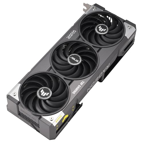 ASUS TUF Gaming Radeon RX 9070 XT OC Edition 16GB GDDR6, Tarjeta gráfica Gaming (PCIe 5.0, 16GB GDDR6, HDMI/DP 2.1, 3.125 Ranuras, Grado Militar, Revestimiento PCB, Ventiladores axial-Tech)