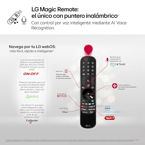LG OLED55G46LS, 55", OLED EVO* 4K, Serie G4, Smart TV, WebOS24, Procesador a11, Dolby Vision, Dolby Atmos, webOS 24, 3840X2160,TV Gaming, 144 Hz, Negro
